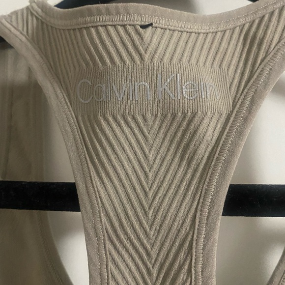 Calvin Klein Tan Ribbed Tank Top - Picture 4 of 5